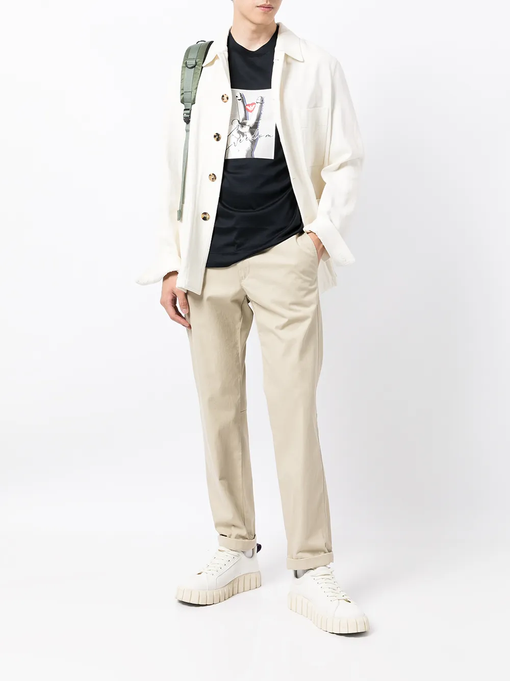 фото Emporio armani футболка с принтом emoji freedom