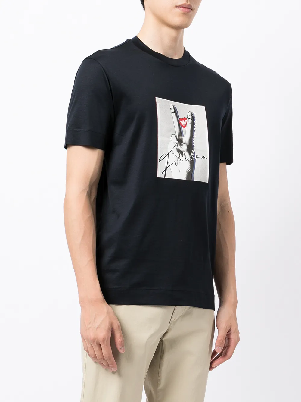 фото Emporio armani футболка с принтом emoji freedom