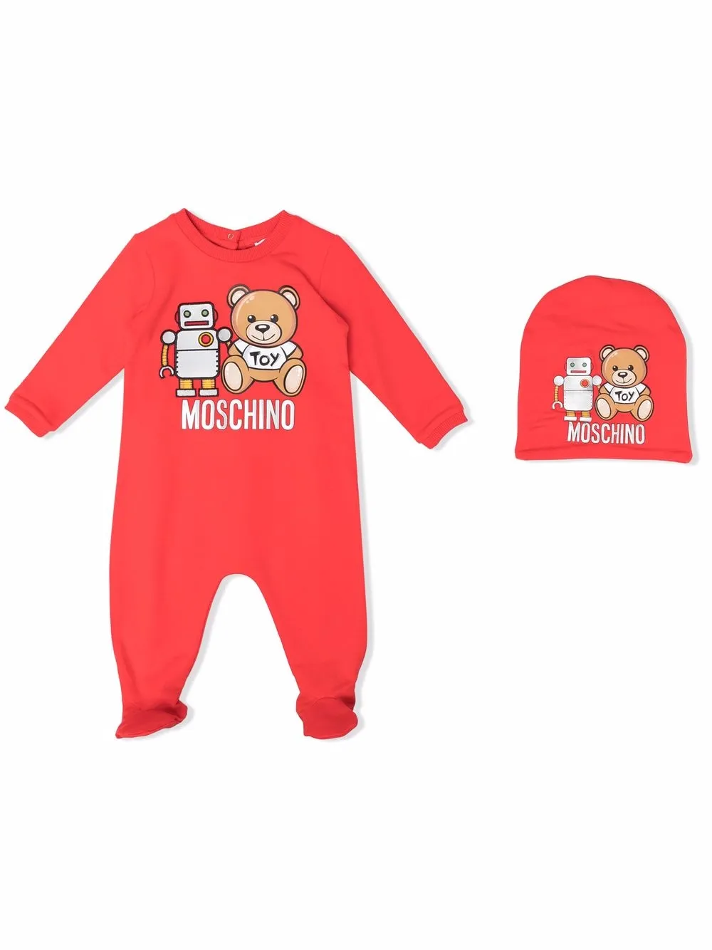 

Moschino Kids pijama con motivo Teddy Bear - Rojo