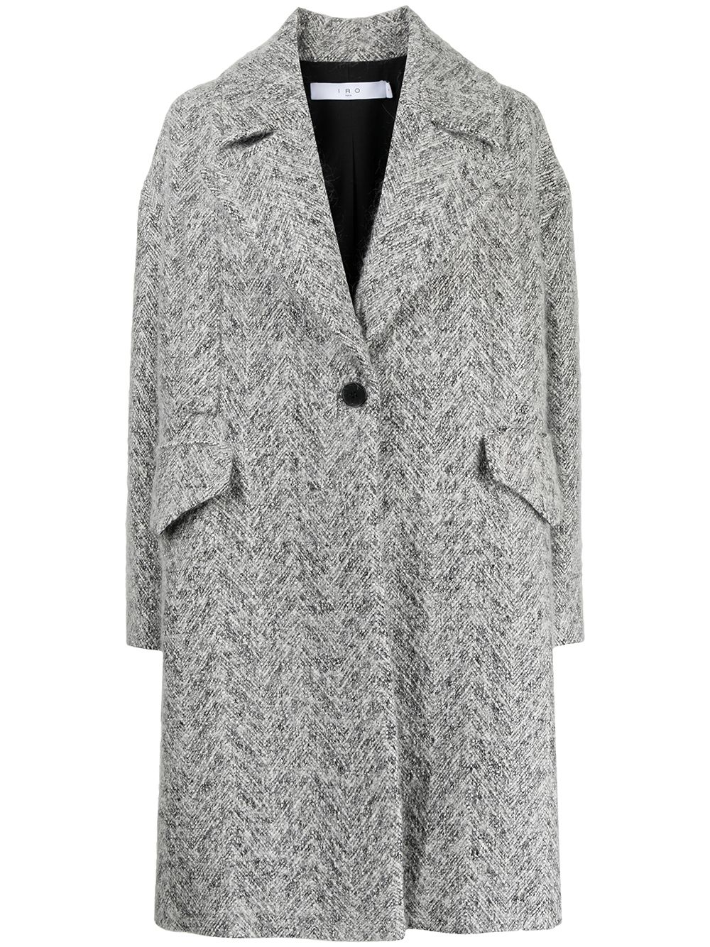 фото Iro однобортное пальто с узором в елочку