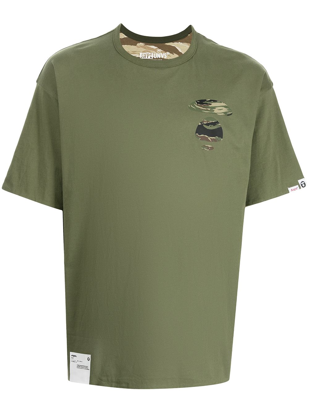 

AAPE BY *A BATHING APE® logo-print cotton T-shirt - Verde