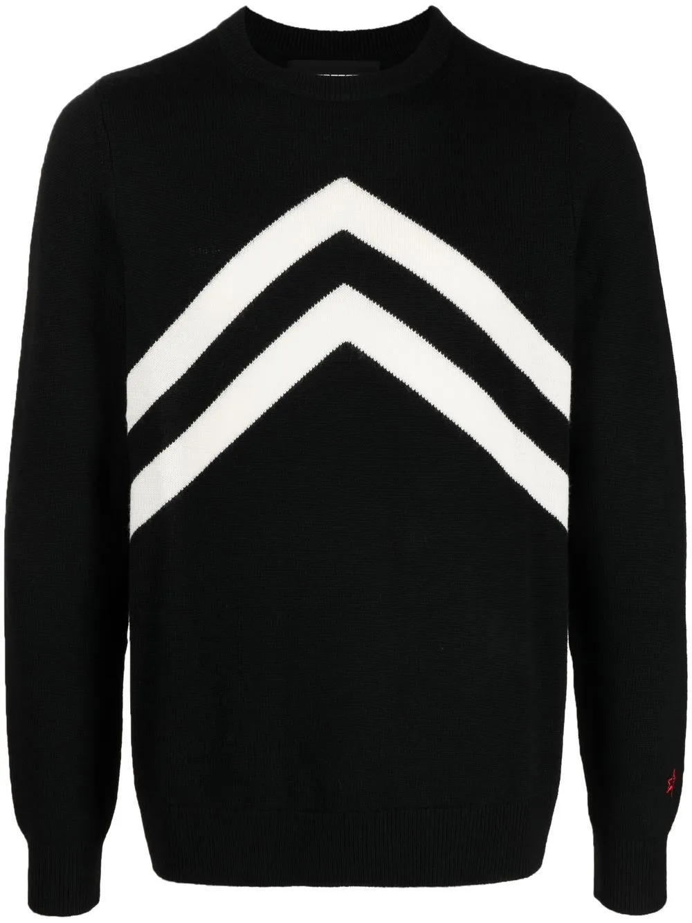 

Perfect Moment chevron merino jumper - Black