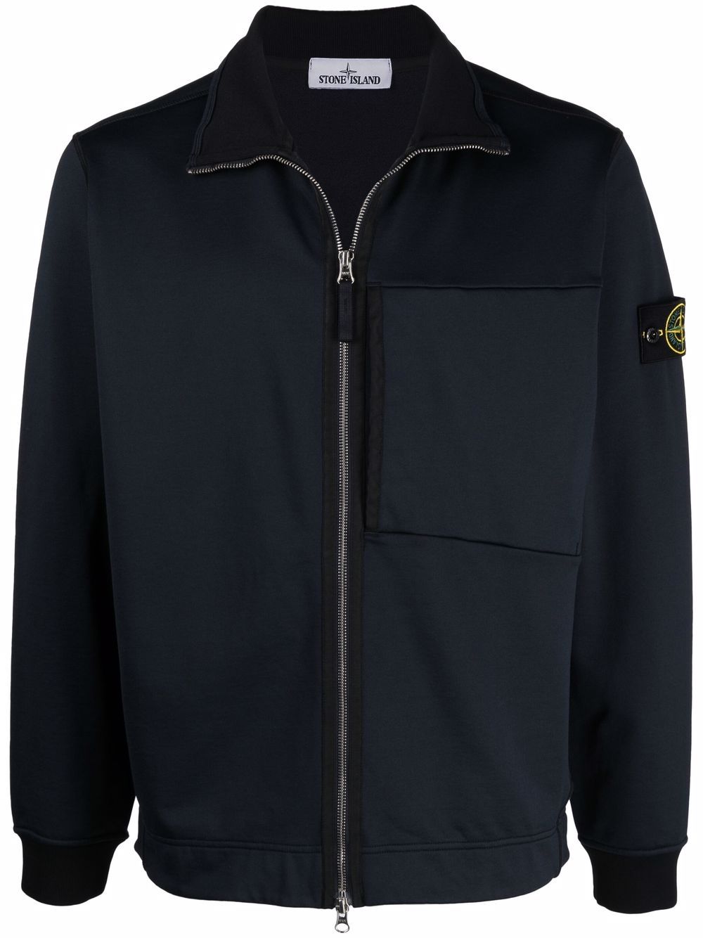 фото Stone island толстовка на молнии с нашивкой-логотипом