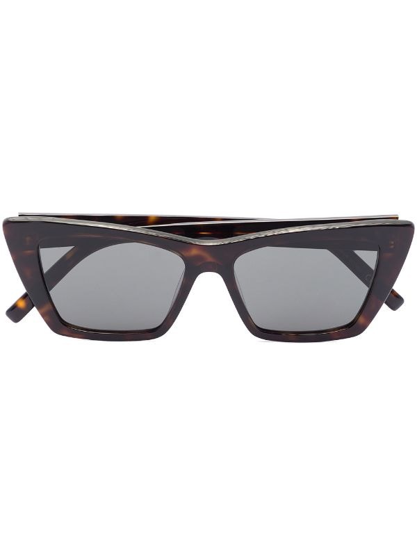 Saint Laurent Eyewear Square Frame Flame Effect Sunglasses サングラス-