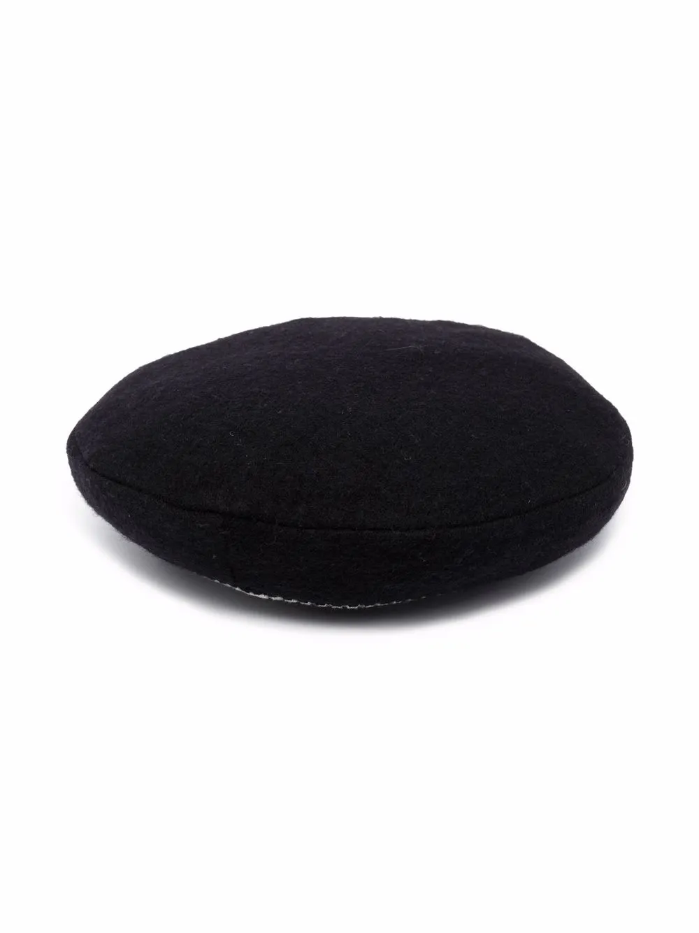 

Simonetta knit-stripe flat cap - Black