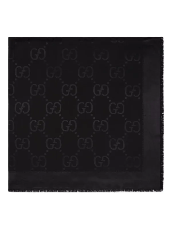 Gucci GG ジャカード スカーフ | ブラック | FARFETCH JP