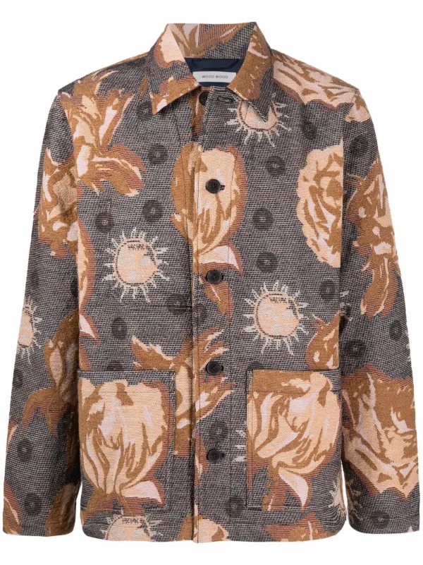 jacquard shirt jacket