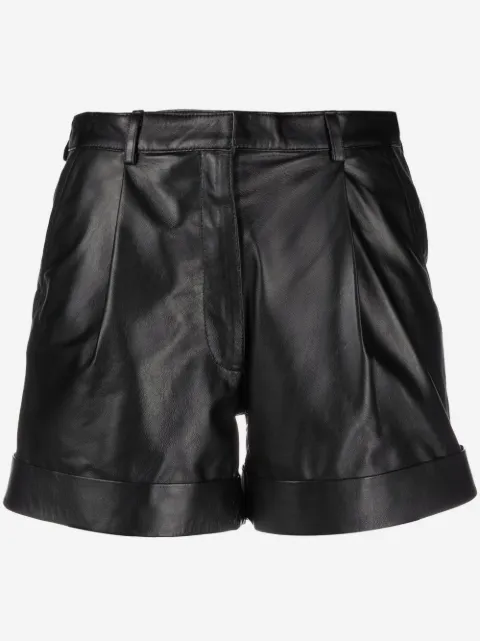 Manokhi Jett high-waisted leather shorts