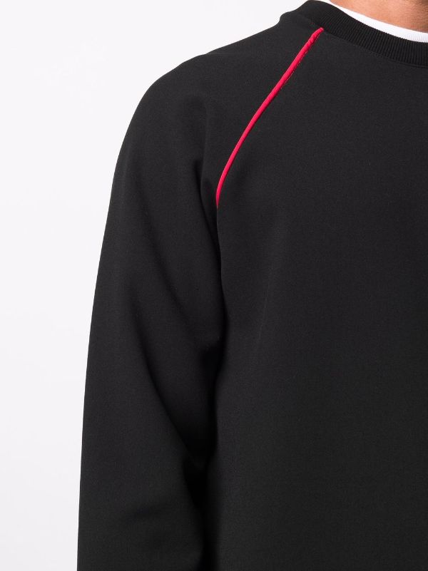 Raglan Crewneck With Ribbed Sleeves and Pocket Detail - Ready-to