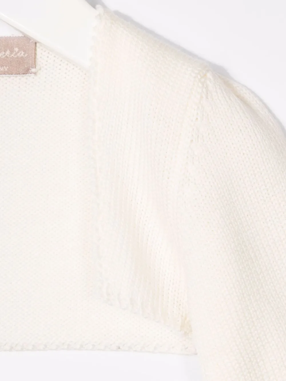 La Stupenderia Cashmere Open Cardigan In 白色