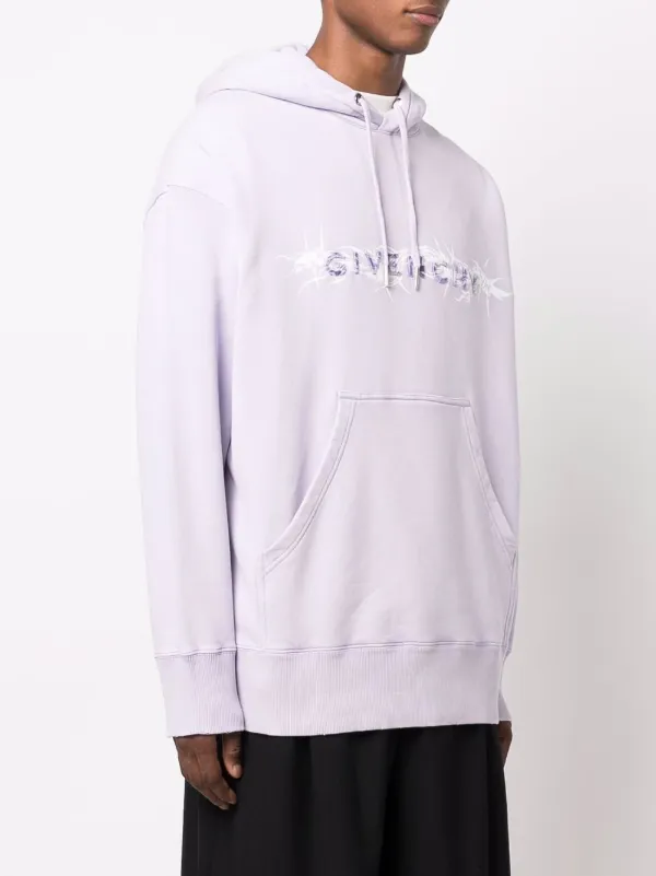 Givenchy Barbed Wire Printed Hoodie | Purple | FARFETCH