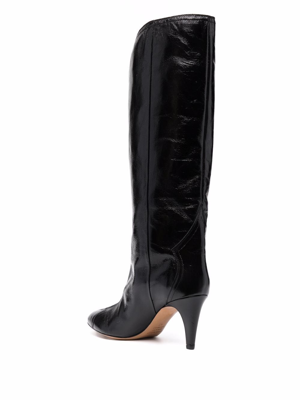 Isabel Marant Lestany Crease-effect Pointed-toe Boots In Black | ModeSens
