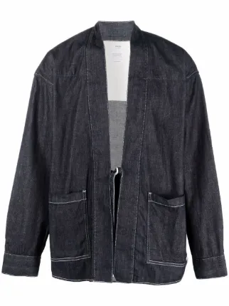 Visvim tie waist kimono style Denim Jacket Farfetch