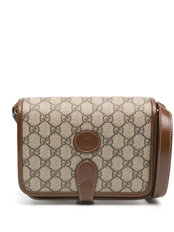 Gucci canvas messenger bag sale