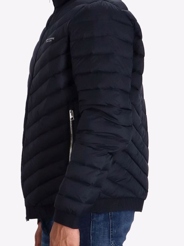 Shop Armani Exchange padded high-neck jacket with Express Delivery