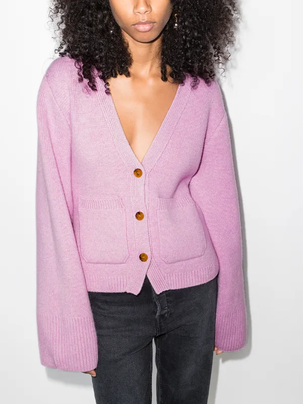 KHAITE Scarlet V-neck Cardigan - WakeorthoShops