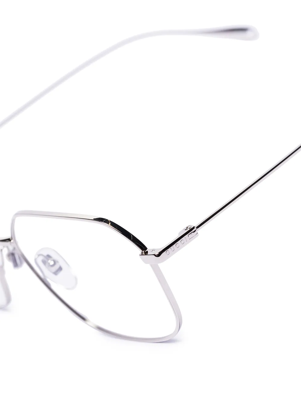 Gucci Eyewear rectangularframe Metal Glasses Farfetch