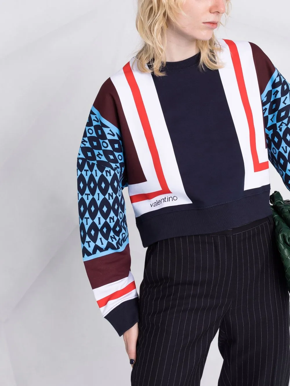 Valentino Garavani Sweater met V-print Blauw