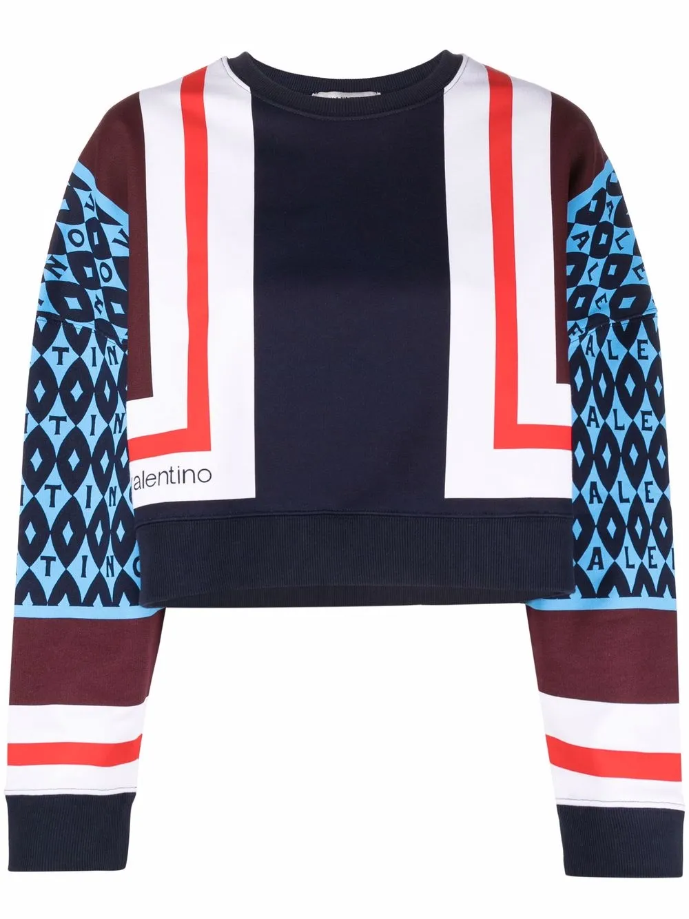 Valentino Garavani Sweater met V-print Blauw