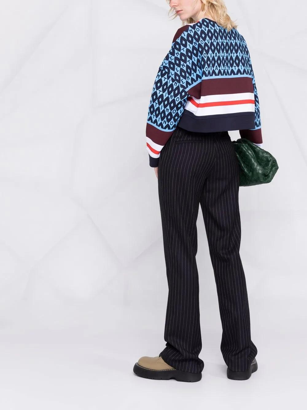 Valentino Garavani Sweater met V-print Blauw
