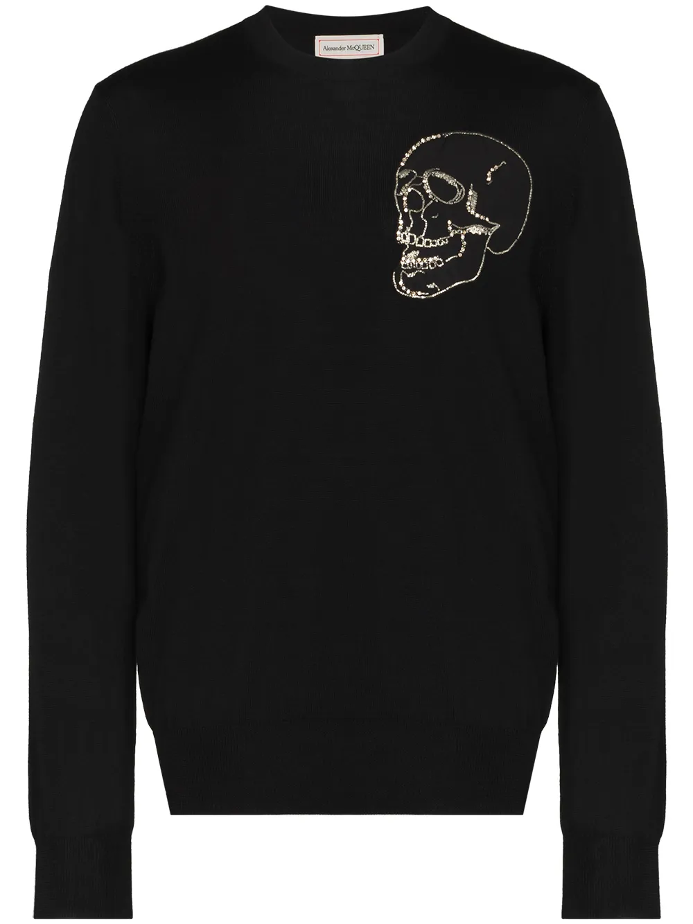 

Alexander McQueen suéter con motivo Skull - Negro