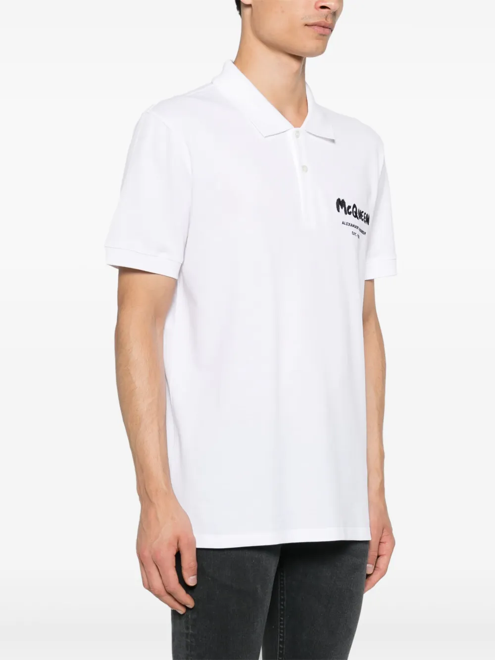 Alexander McQueen logoembroidered Polo Shirt White FARFETCH