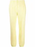 Helmut Lang logo-embroidered buttoned track pants - Yellow