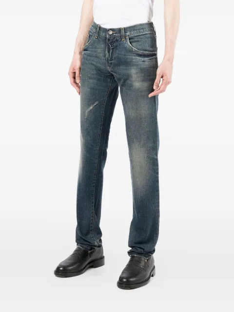 Dolce & Gabbana distressed slim-fit jeans