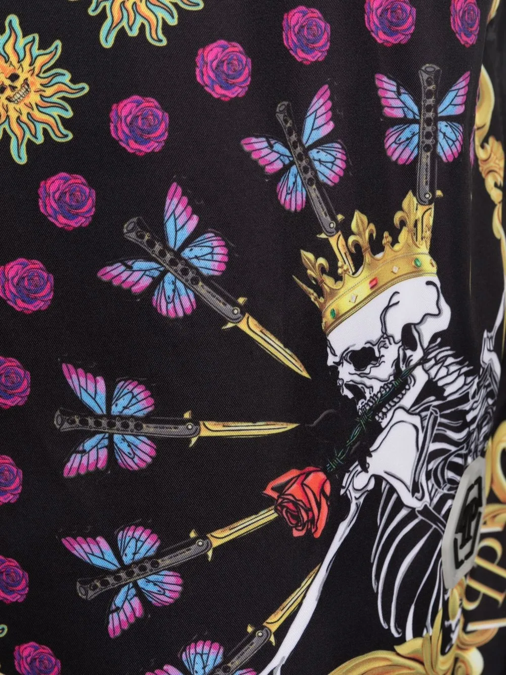фото Philipp plein плавки-шорты с принтом skeleton