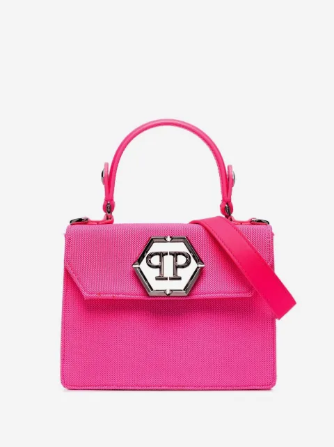 Philipp Plein Hexagon logo-plaque mini top-handle bag
