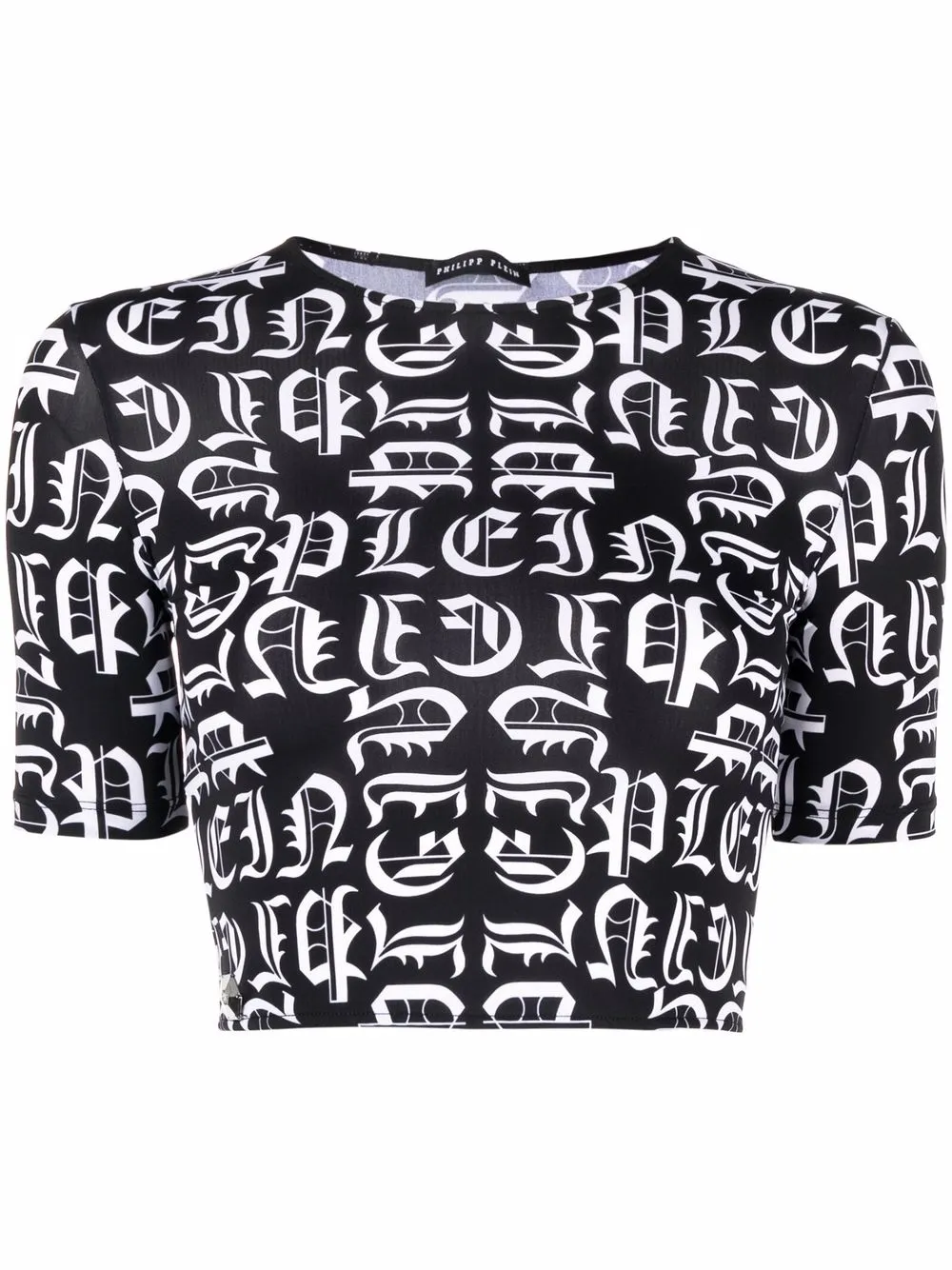 

Philipp Plein playera corta Gothic Plein - Negro