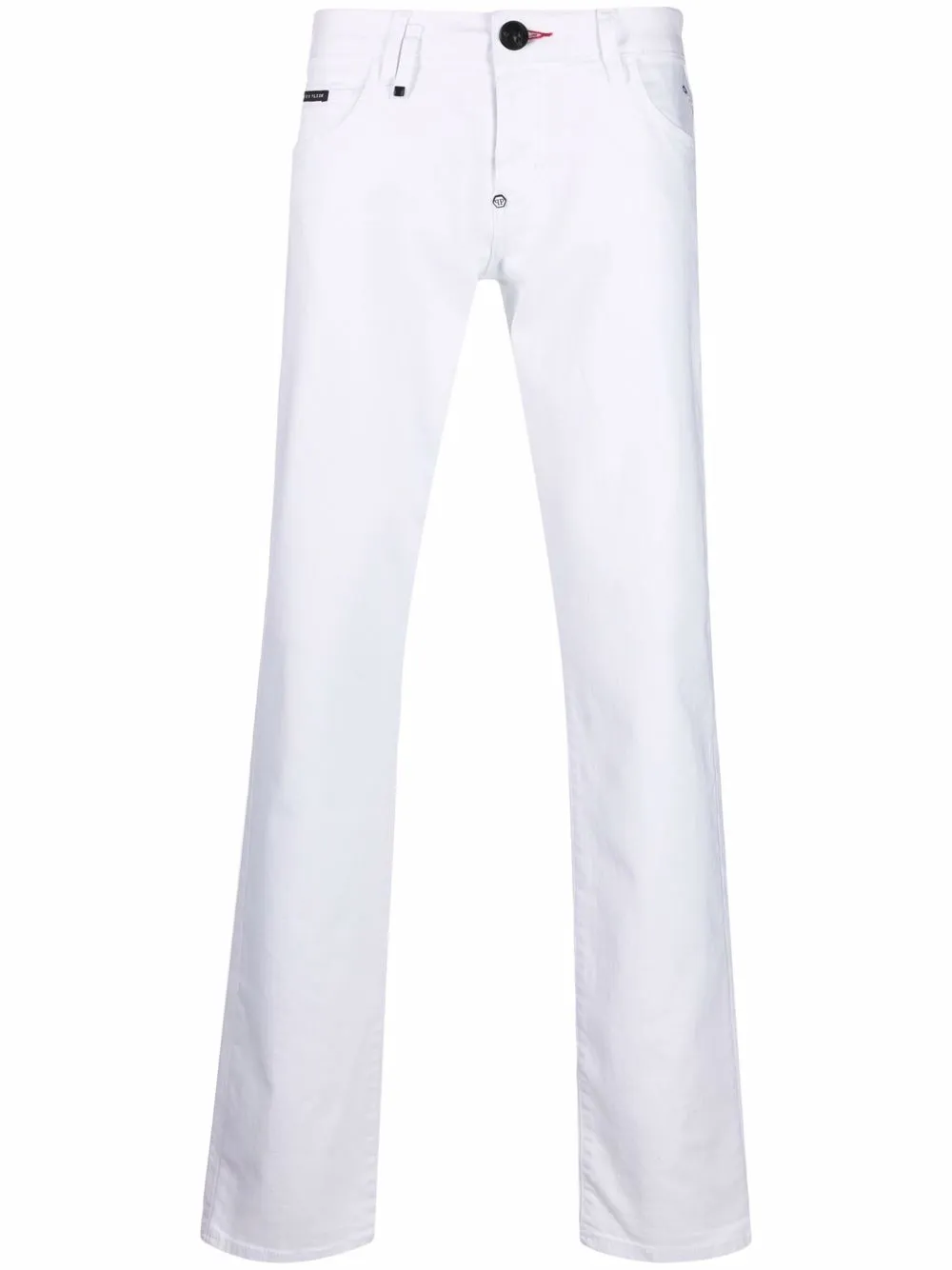 

Philipp Plein jeans rectos con tiro medio - Blanco