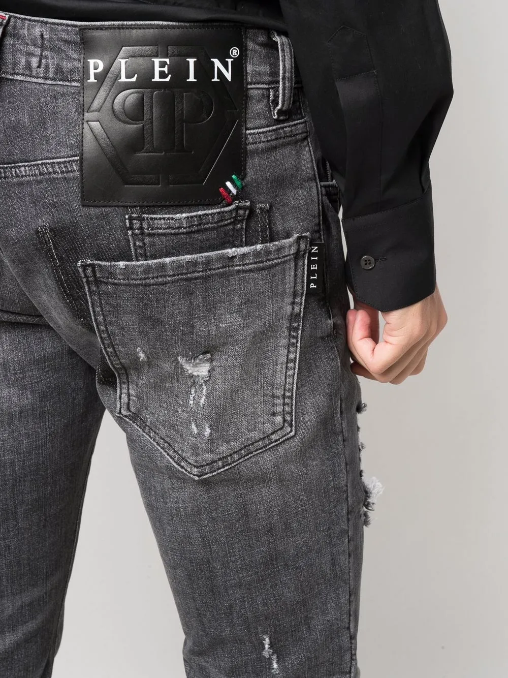 фото Philipp plein прямые джинсы с эффектом потертости