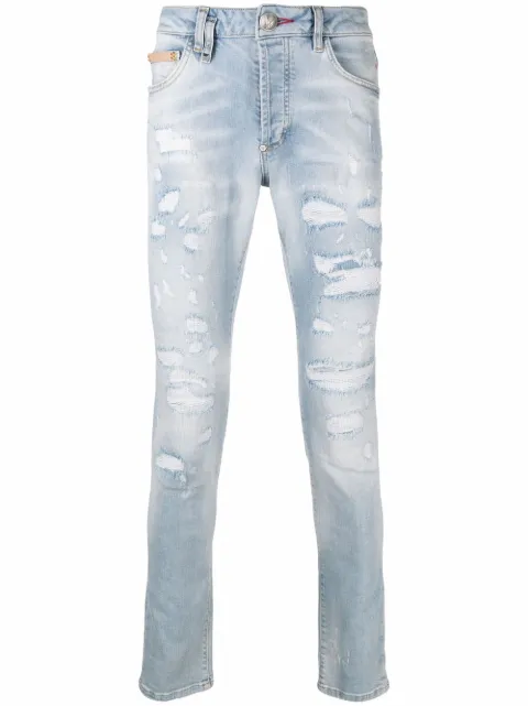 Philipp Plein ripped skinny jeans