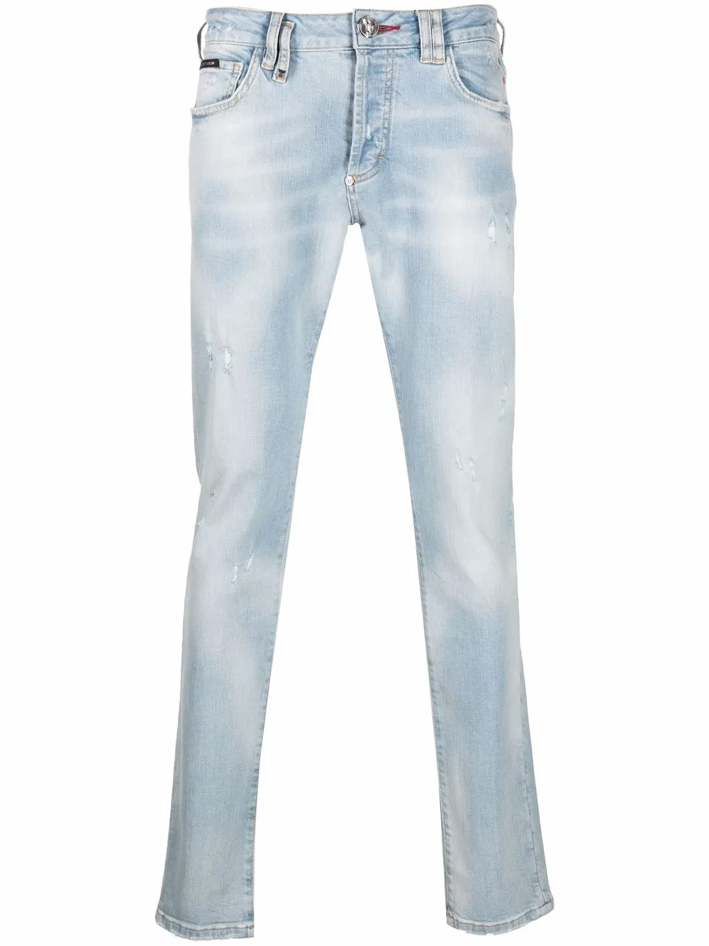 

Philipp Plein Super Straight-cut faded jeans - Blue