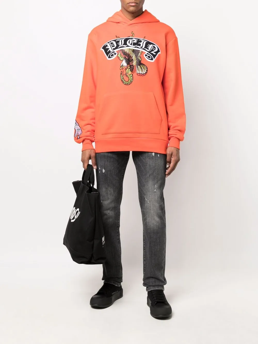 Philipp Plein Gerafelde jeans - Grijs