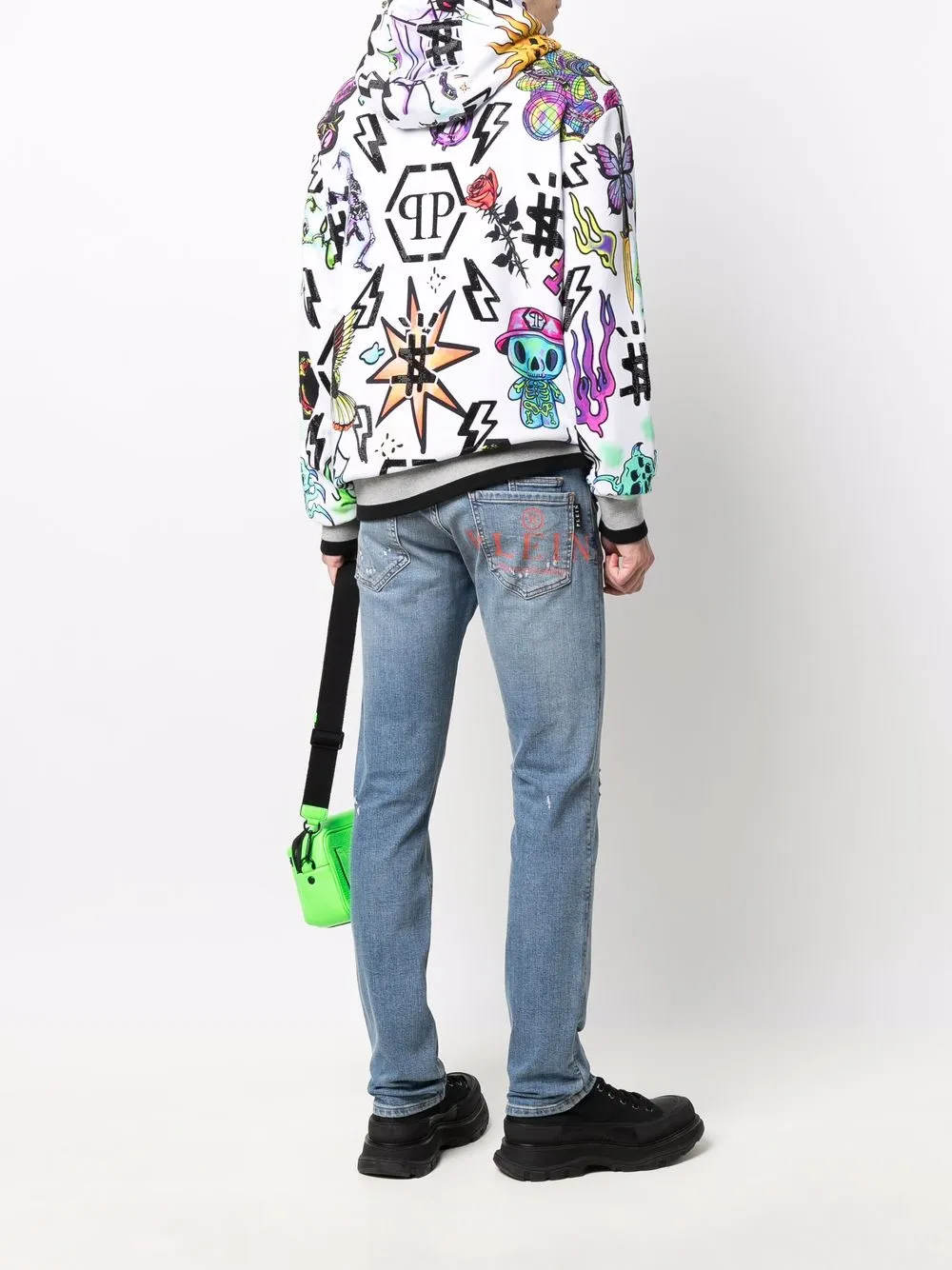 Philipp Plein Slim-fit jeans - Blauw