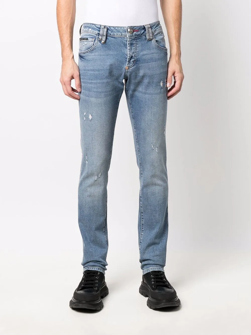 фото Philipp plein узкие джинсы с заниженной талией