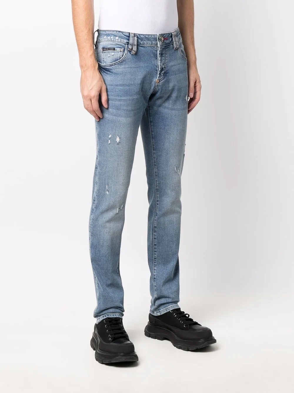 фото Philipp plein узкие джинсы с заниженной талией