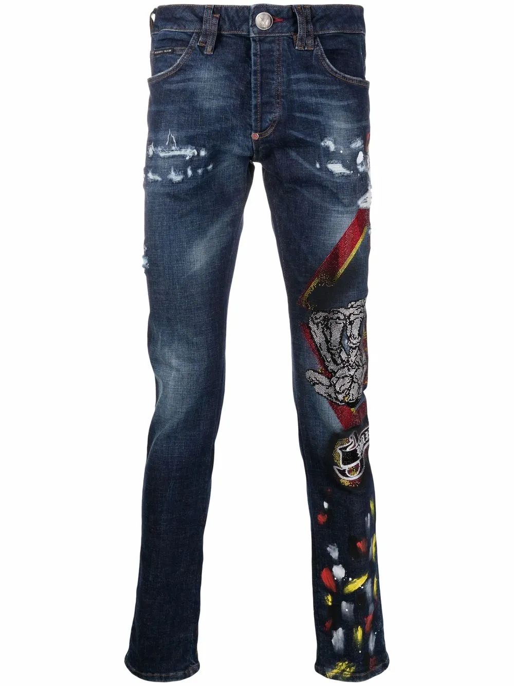 

Philipp Plein studded skinny jeans - Blue