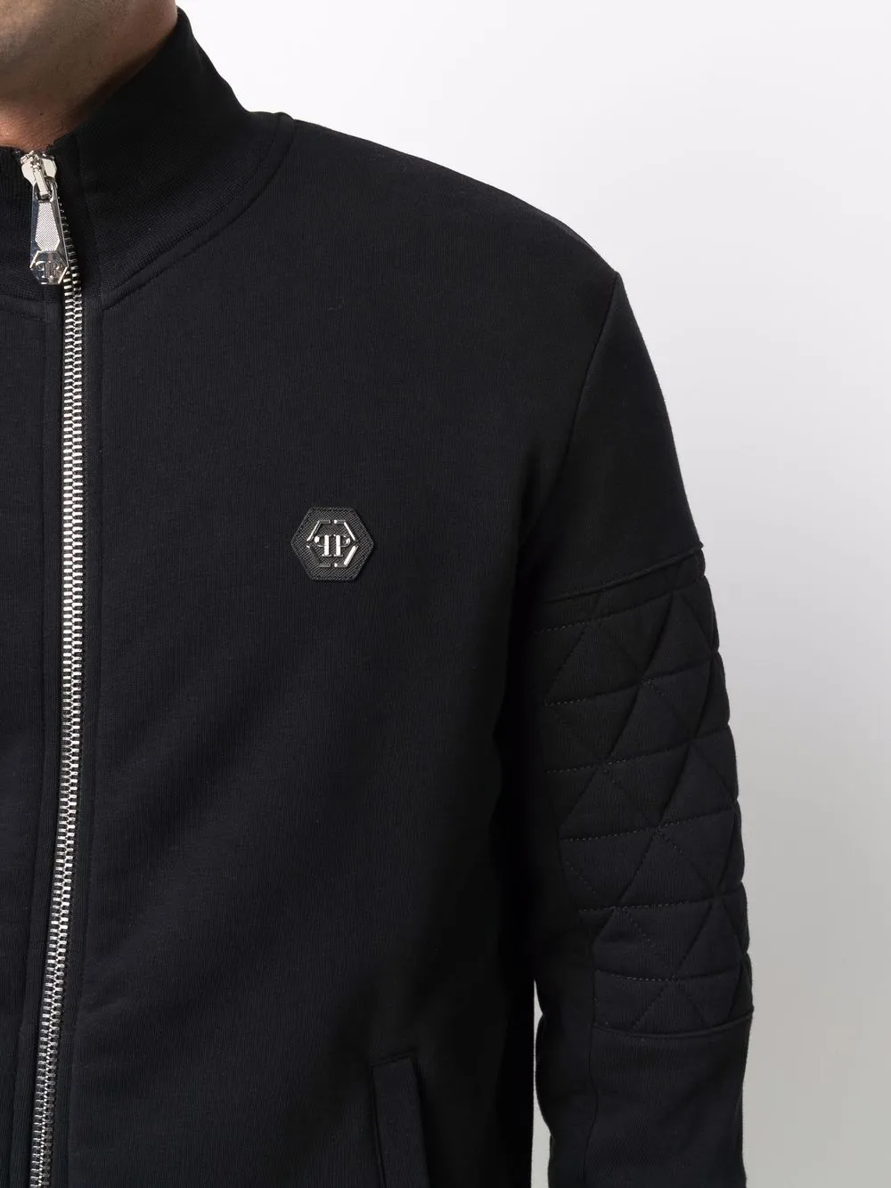 фото Philipp plein спортивная куртка на молнии с декором skull