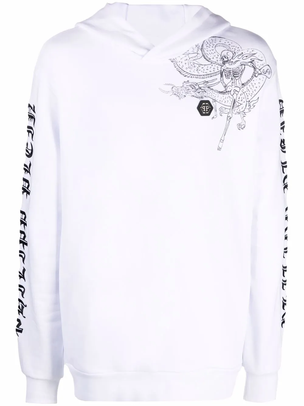 

Philipp Plein hoodie bordado - Blanco