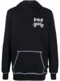 Philipp Plein logo-print pullover hoodie - Black