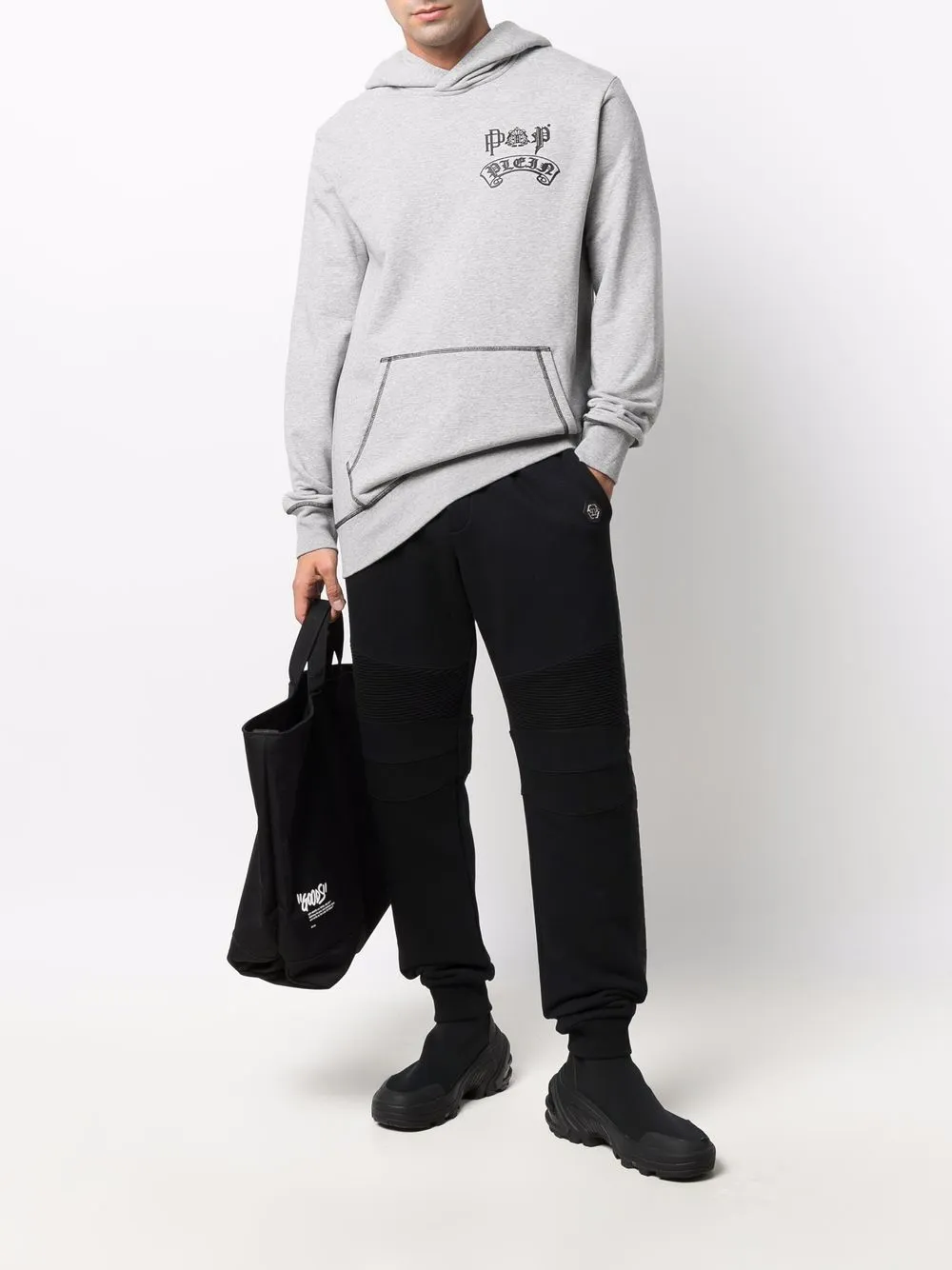 Philipp Plein Hoodie met logoprint - Grijs