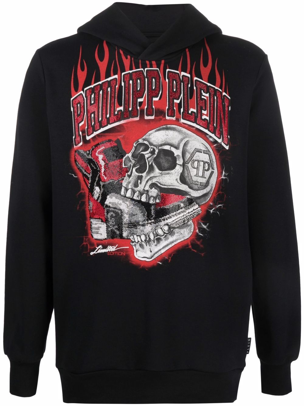 

Philipp Plein hoodie con estampado gráfico - Negro