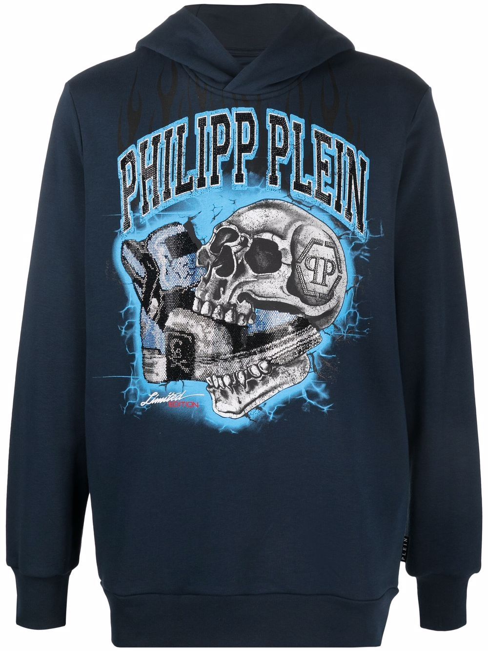 

Philipp Plein hoodie con estampado gráfico - Azul