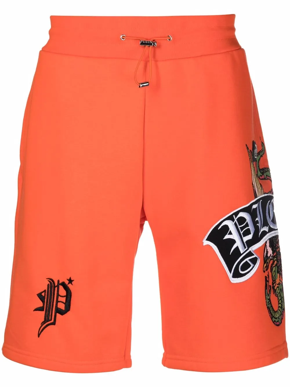 

Philipp Plein embroidered-logo jogging shorts - Orange