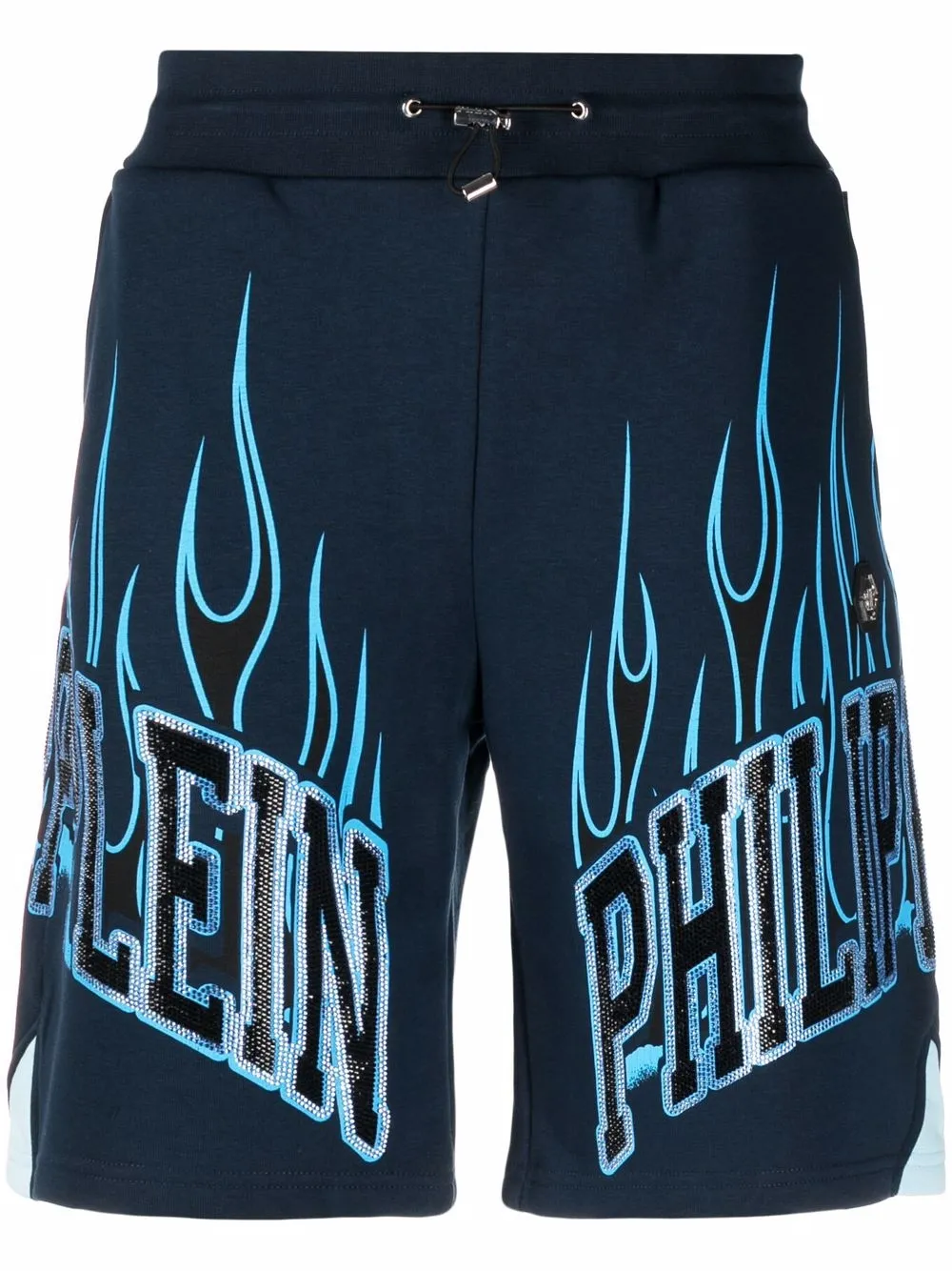 

Philipp Plein bermudas con cordón y logo - Azul