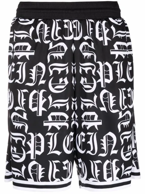 Philipp Plein logo-print jogging shorts