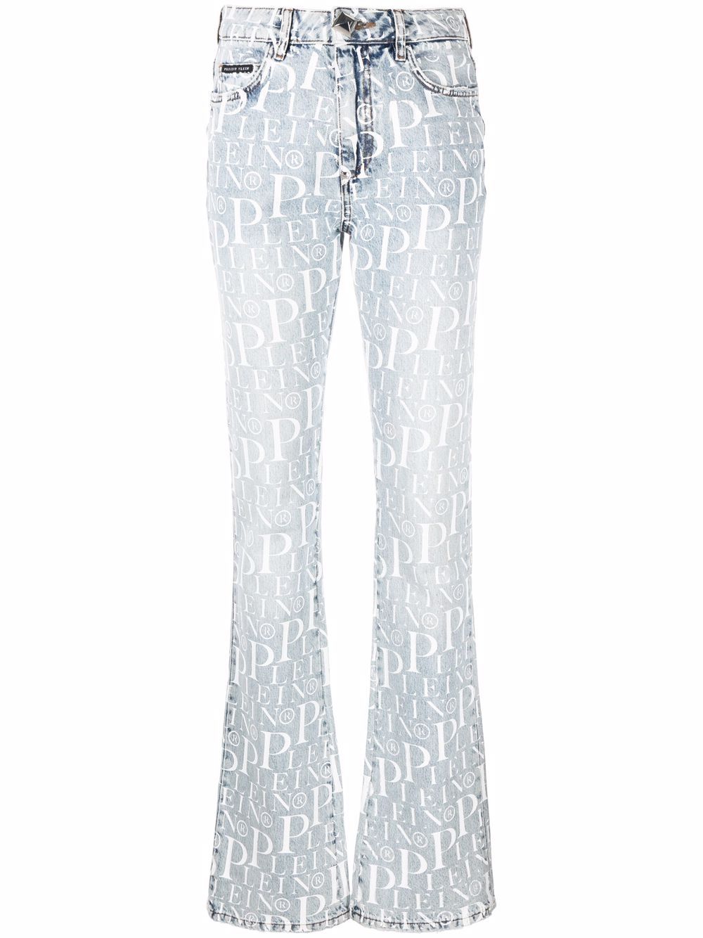 

Philipp Plein all-over PP print jeans - Blue